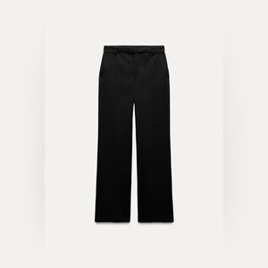 NEW ZARA FLOWY STRAIGHT LEG PANTS ZW COLLECTION - Women's Size XL Black Trousers